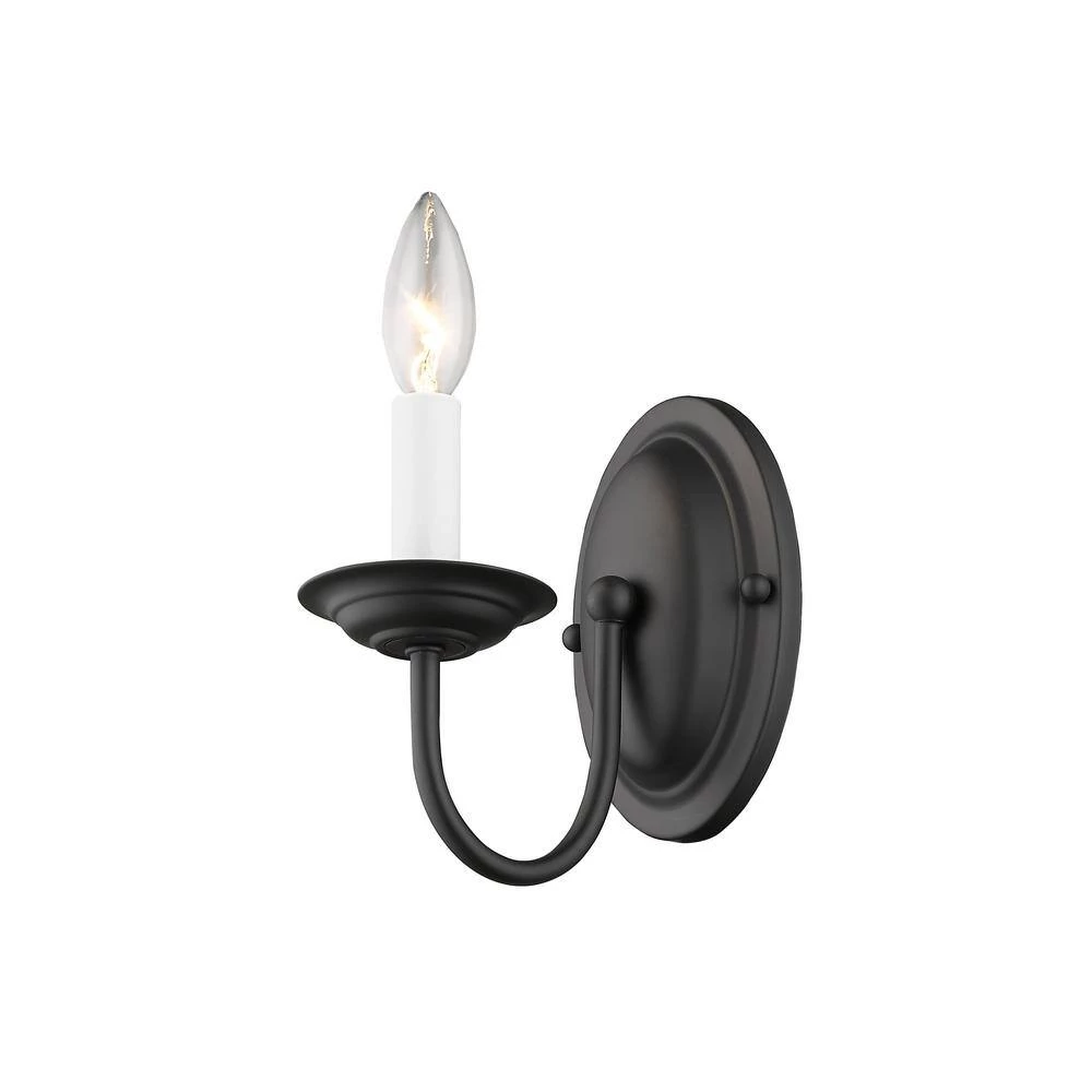 Home Basics 1 Light Black Wall Sconce by Livex Lighting 7 Home Basics 1 Light Black Wall Sconce by Livex Lighting - Image 7