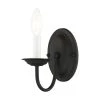 Home Basics 1 Light Black Wall Sconce by Livex Lighting