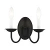 Home Basics 2 Light Black Wall Sconce by Livex Lighting
