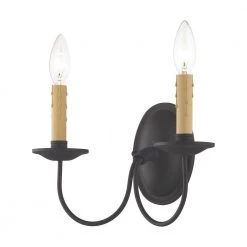 Heritage 2 Light Black Wall Sconce by Livex Lighting -Livex Lighting shop black livex lighting wall sconces 4452 04 44 1000