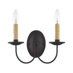 Heritage 2 Light Black Wall Sconce by Livex Lighting -Livex Lighting shop black livex lighting wall sconces 4452 04 c3 1000