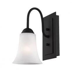 Ridgedale 1 Light Black Wall Sconce by Livex Lighting -Livex Lighting shop black livex lighting wall sconces 6481 04 44 1000