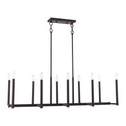 Alpine 10 Light Bronze Linear Chandelier by Livex Lighting 13 Alpine 10 Light Bronze Linear Chandelier by Livex Lighting -Livex Lighting shop bronze livex lighting chandeliers 40259 07 1f 1000
