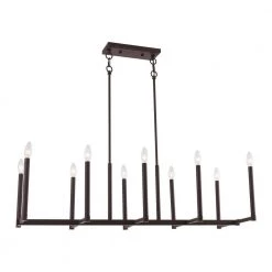 Alpine 10 Light Bronze Linear Chandelier by Livex Lighting 14 Alpine 10 Light Bronze Linear Chandelier by Livex Lighting -Livex Lighting shop bronze livex lighting chandeliers 40259 07 44 1000