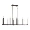 Alpine 10 Light Bronze Linear Chandelier by Livex Lighting