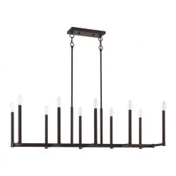 Alpine 10 Light Bronze Linear Chandelier by Livex Lighting 11 Alpine 10 Light Bronze Linear Chandelier by Livex Lighting -Livex Lighting shop bronze livex lighting chandeliers 40259 07 c3 1000