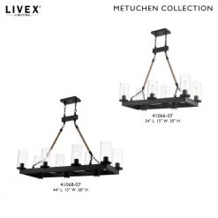 Metuchen 8-Light Bronze Linear Chandelier by Livex Lighting -Livex Lighting shop bronze livex lighting chandeliers 41066 07 d4 1000