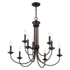 Estate 9 Light Bronze Chandelier by Livex Lighting -Livex Lighting shop bronze livex lighting chandeliers 42687 07 1f 1000