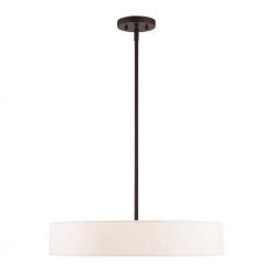 Venlo 4 Light Bronze with Antique Brass Accents Pendant by Livex Lighting -Livex Lighting shop bronze livex lighting chandeliers 46034 07 44 1000