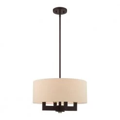 Cresthaven 4 Light Bronze with Antique Brass Accents Chandelier by Livex Lighting -Livex Lighting shop bronze livex lighting chandeliers 46164 07 4f 1000
