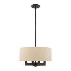 Cresthaven 4 Light Bronze with Antique Brass Accents Chandelier by Livex Lighting -Livex Lighting shop bronze livex lighting chandeliers 46164 07 c3 1000