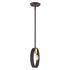 Modesto 1 Light Bronze Pendant by Livex Lighting -Livex Lighting shop bronze livex lighting chandeliers 46411 07 44 1000