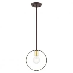 Modesto 1 Light Bronze Pendant by Livex Lighting -Livex Lighting shop bronze livex lighting chandeliers 46411 07 4f 1000