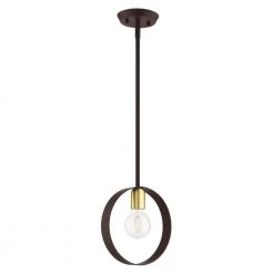 Modesto 1 Light Bronze Pendant by Livex Lighting -Livex Lighting shop bronze livex lighting chandeliers 46411 07 c3 1000