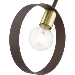 Modesto 1 Light Bronze Pendant by Livex Lighting -Livex Lighting shop bronze livex lighting chandeliers 46411 07 fa 1000