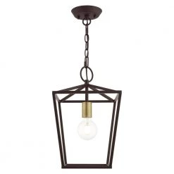 Devone 1 Light Bronze Convertible Pendant by Livex Lighting -Livex Lighting shop bronze livex lighting chandeliers 49432 07 44 1000