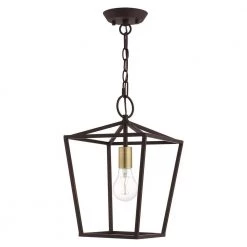 Devone 1 Light Bronze Convertible Pendant by Livex Lighting -Livex Lighting shop bronze livex lighting chandeliers 49432 07 76 1000
