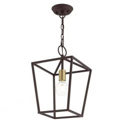 Devone 1 Light Bronze Convertible Pendant by Livex Lighting -Livex Lighting shop bronze livex lighting chandeliers 49432 07 fa 1000