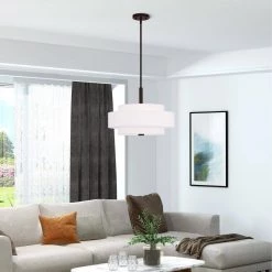 Meridian 4 Light Bronze Pendant by Livex Lighting -Livex Lighting shop bronze livex lighting chandeliers 50874 07 40 1000