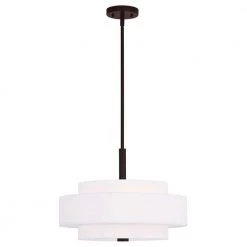 Meridian 4 Light Bronze Pendant by Livex Lighting