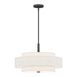 Meridian 5 Light Bronze Pendant by Livex Lighting