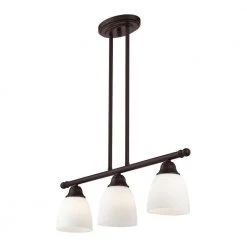 Somerville 3 Light Bronze Linear Chandelier by Livex Lighting -Livex Lighting shop bronze livex lighting chandeliers 53854 07 44 1000