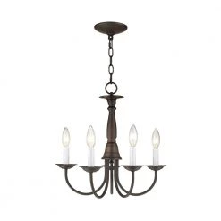 Home Basics 5 Light Bronze Chandelier by Livex Lighting