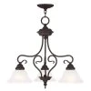 Coronado 3 Light Bronze Convertible Dinette Chandelier/Ceiling Mount by Livex Lighting