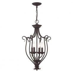 Coronado 4-Light Bronze Mini Chandelier by Livex Lighting