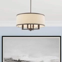 Park Ridge 4 Light Bronze Pendant Chandelier by Livex Lighting -Livex Lighting shop bronze livex lighting chandeliers 62613 07 40 1000