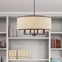 Park Ridge 4 Light Bronze Pendant Chandelier by Livex Lighting -Livex Lighting shop bronze livex lighting chandeliers 62613 07 a0 1000