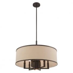 Park Ridge 7 Light Bronze Pendant Chandelier by Livex Lighting -Livex Lighting shop bronze livex lighting chandeliers 62614 07 44 1000