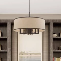 Park Ridge 7 Light Bronze Pendant Chandelier by Livex Lighting -Livex Lighting shop bronze livex lighting chandeliers 62614 07 a0 1000