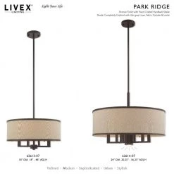 Park Ridge 7 Light Bronze Pendant Chandelier by Livex Lighting -Livex Lighting shop bronze livex lighting chandeliers 62614 07 d4 1000