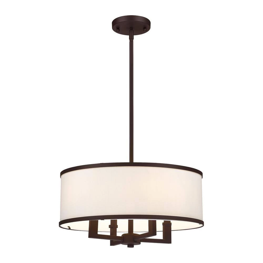 Park Ridge 4 Light Bronze Pendant Chandelier by Livex Lighting 4 Park Ridge 4 Light Bronze Pendant Chandelier by Livex Lighting - Image 4