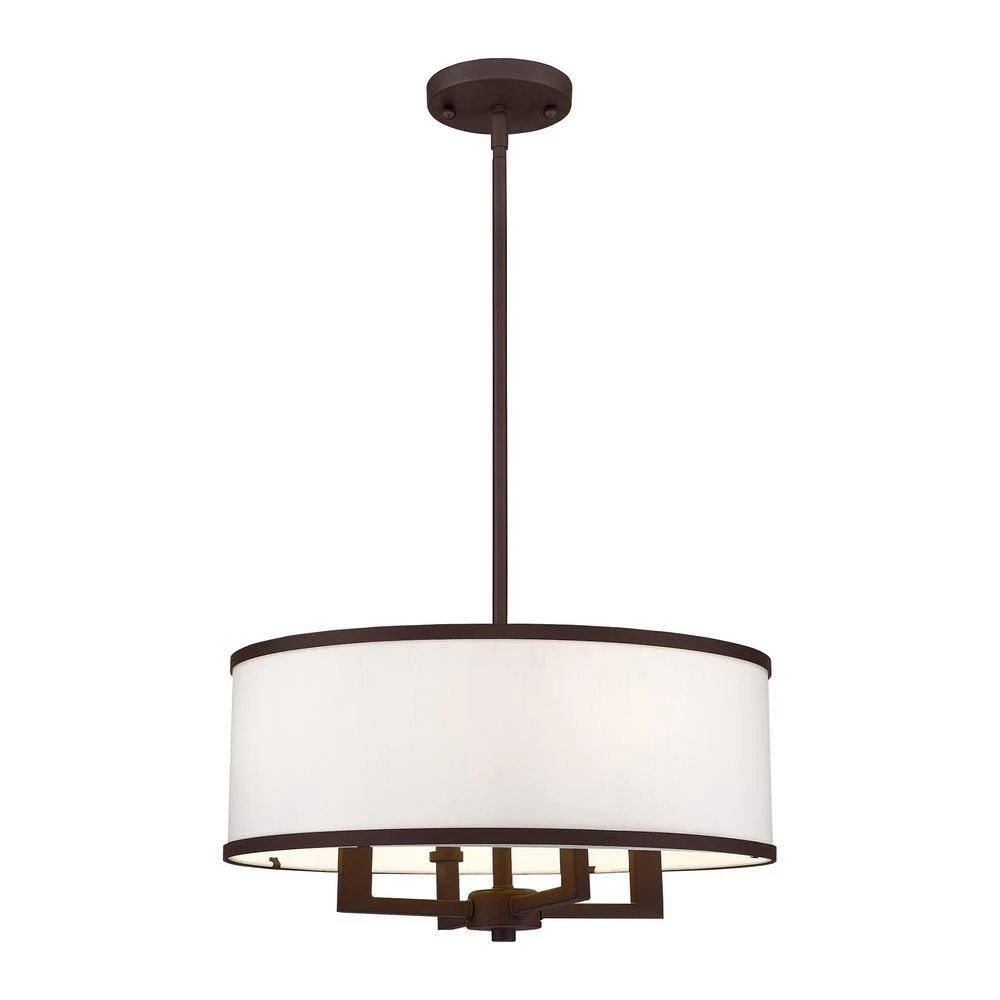 Park Ridge 4 Light Bronze Pendant Chandelier by Livex Lighting 3 Park Ridge 4 Light Bronze Pendant Chandelier by Livex Lighting - Image 3