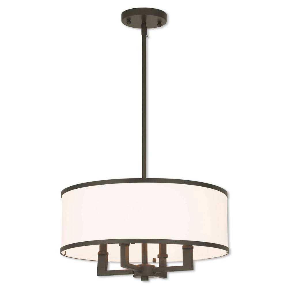 Park Ridge 4 Light Bronze Pendant Chandelier by Livex Lighting 1 Park Ridge 4 Light Bronze Pendant Chandelier by Livex Lighting