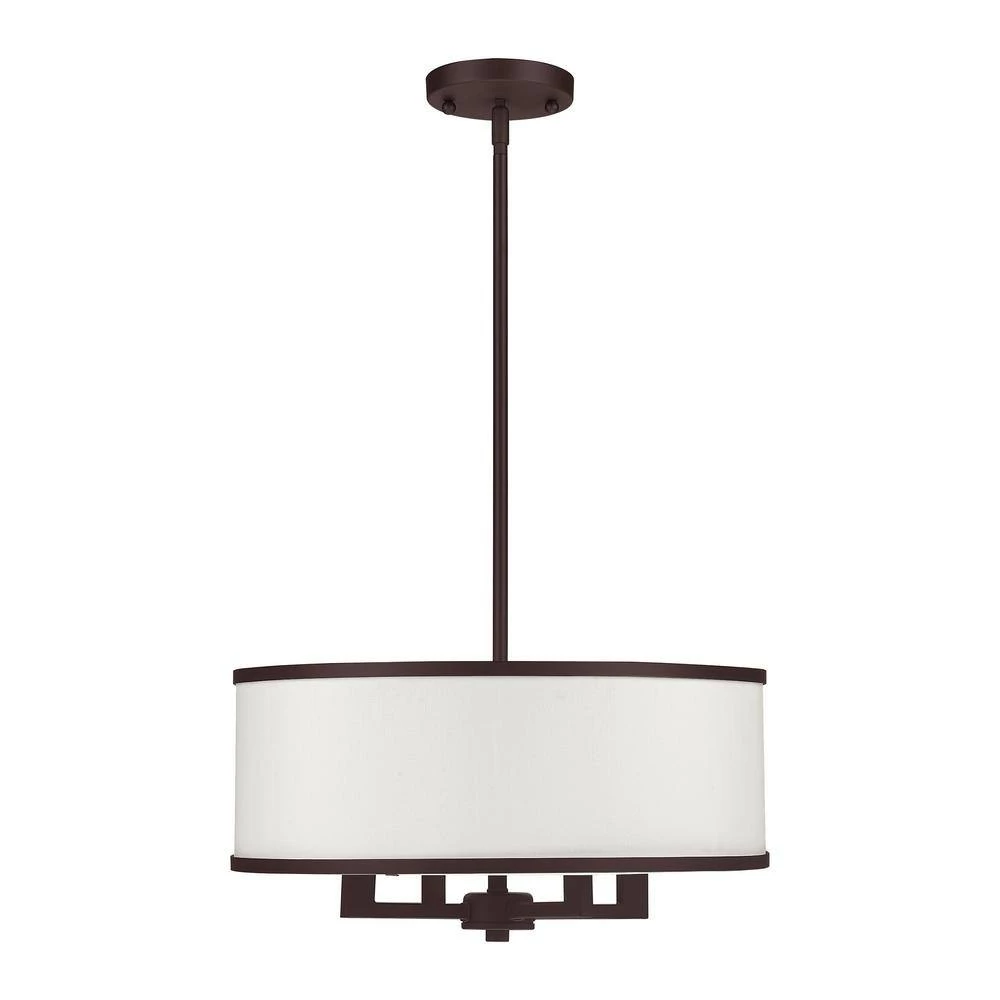 Park Ridge 4 Light Bronze Pendant Chandelier by Livex Lighting 2 Park Ridge 4 Light Bronze Pendant Chandelier by Livex Lighting - Image 2