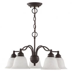 Essex 5 Light Bronze Convertible Dinette Chandelier/Semi Flush Mount by Livex Lighting -Livex Lighting shop bronze livex lighting flush mount lights 1346 07 c3 1000