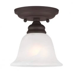 Essex 1 Light Bronze Semi Flush Mount by Livex Lighting