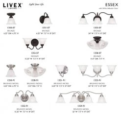 Essex 1 Light Bronze Semi Flush Mount by Livex Lighting -Livex Lighting shop bronze livex lighting flush mount lights 1350 07 d4 1000