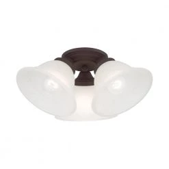 Wynnewood 3 Light Bronze Flush Mount by Livex Lighting -Livex Lighting shop bronze livex lighting flush mount lights 40727 07 1f 1000