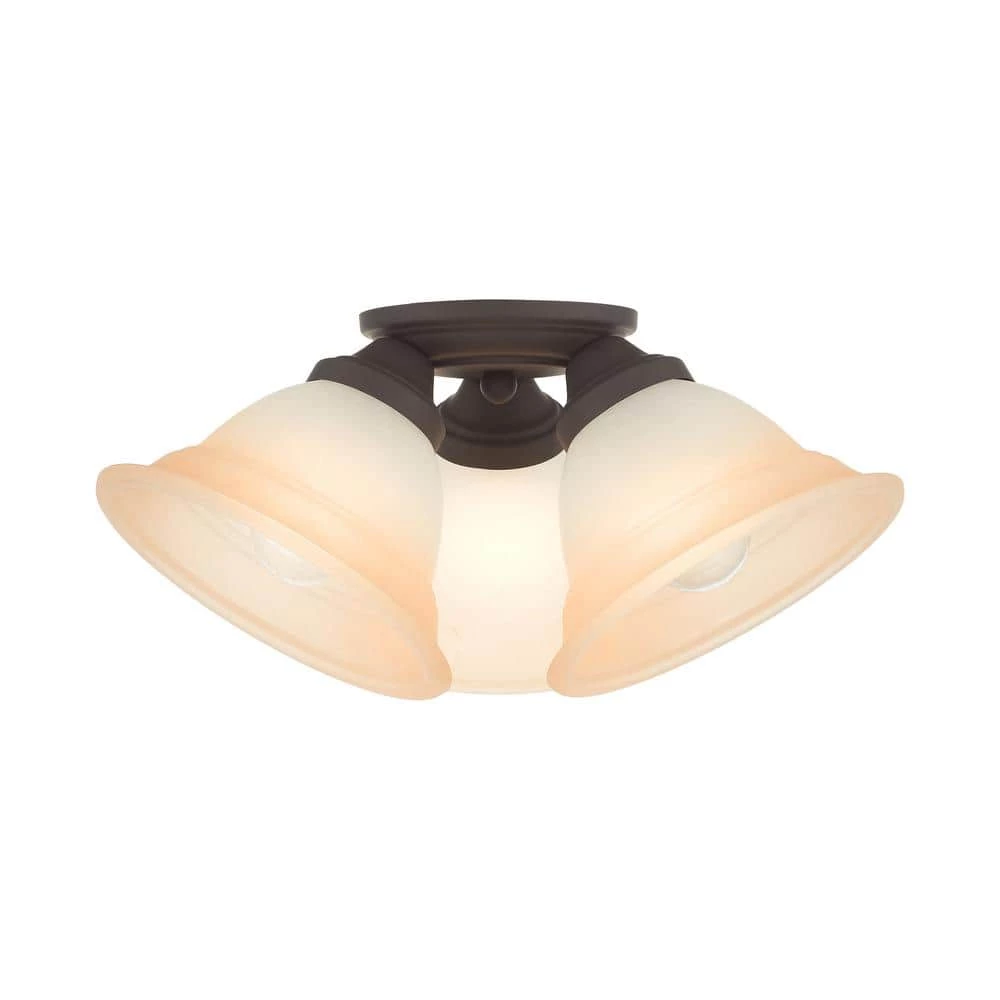 Wynnewood 3 Light Bronze Flush Mount by Livex Lighting 1 Wynnewood 3 Light Bronze Flush Mount by Livex Lighting