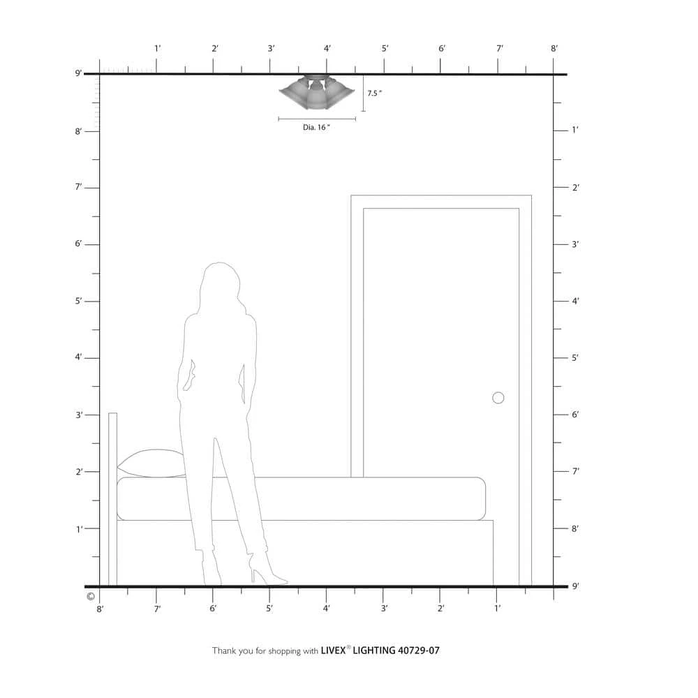 Wynnewood 3 Light Bronze Flush Mount by Livex Lighting 6 Wynnewood 3 Light Bronze Flush Mount by Livex Lighting - Image 6