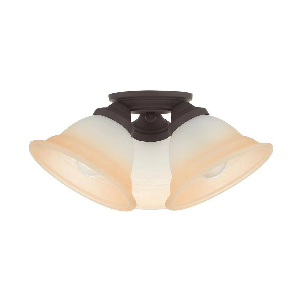 Wynnewood 3 Light Bronze Flush Mount by Livex Lighting 8 Wynnewood 3 Light Bronze Flush Mount by Livex Lighting - Image 8