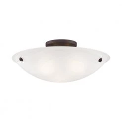 Oasis 3 Light Bronze Flush Mount by Livex Lighting -Livex Lighting shop bronze livex lighting flush mount lights 4274 07 1f 1000