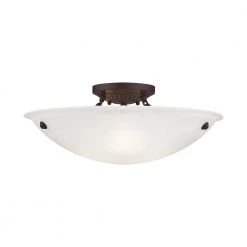 Oasis 3 Light Bronze Flush Mount by Livex Lighting -Livex Lighting shop bronze livex lighting flush mount lights 4274 07 4f 1000