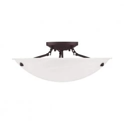 Oasis 3 Light Bronze Flush Mount by Livex Lighting -Livex Lighting shop bronze livex lighting flush mount lights 4274 07 c3 1000