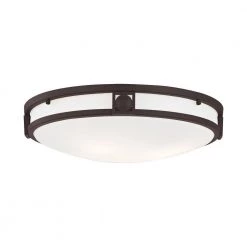 Titania 3 Light Bronze Flush Mount by Livex Lighting -Livex Lighting shop bronze livex lighting flush mount lights 4488 07 4f 1000