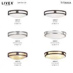 Titania 3 Light Bronze Flush Mount by Livex Lighting -Livex Lighting shop bronze livex lighting flush mount lights 4488 07 d4 1000